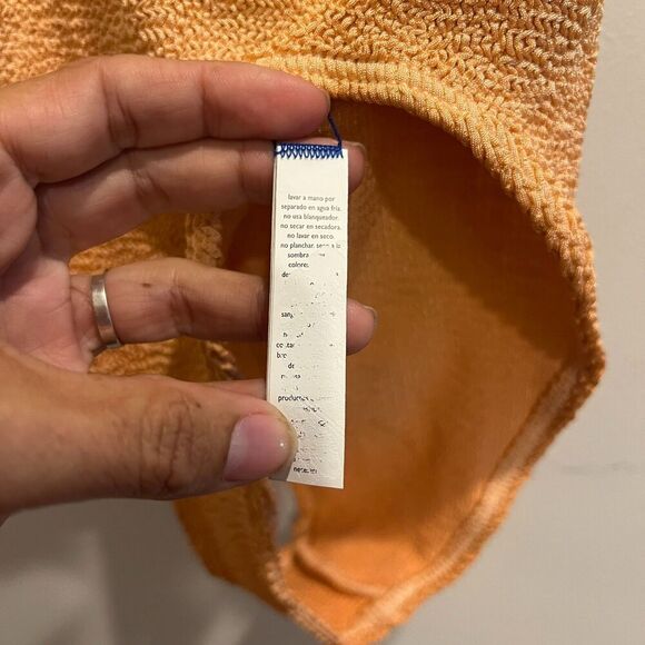 Bound by Bond-eye Au The Mara Womens Rose Gold One Piece Swimsuit OS V Neck NWT - Picture 5 of 12